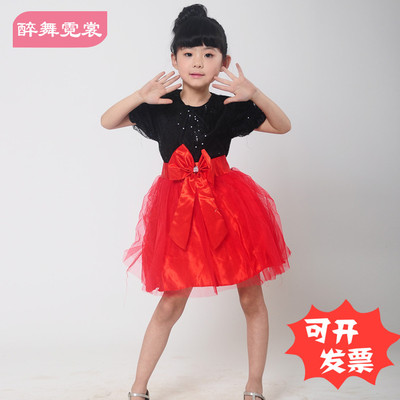 新款儿童表演服公主裙小礼服幼儿舞台舞蹈表演服装女童纱裙演出服