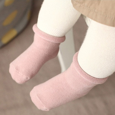 【纯色松口袜】儿童袜子 精梳棉春秋防滑婴儿宝宝袜婴儿袜子