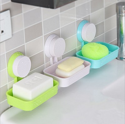 浴室强力吸盘肥皂架 卫生间沥水香皂盒 创意时尚塑料皂托 肥皂盒