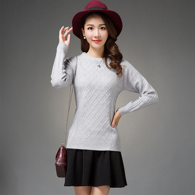 2015秋装新款韩版显瘦半高领纯色毛衣女套头针织打底衫短款羊绒衫
