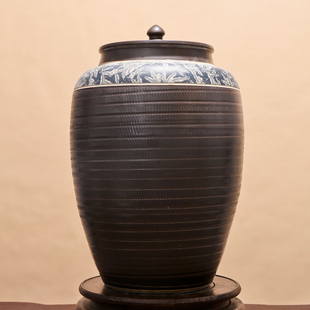 时尚健康环保 景德镇陶瓷器密封米缸储物缸水油缸50斤装带盖防虫
