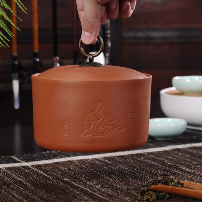 厂家直销茶叶罐陶瓷紫砂茶罐密封小号迷你瓷罐茶叶礼盒装定做陶罐