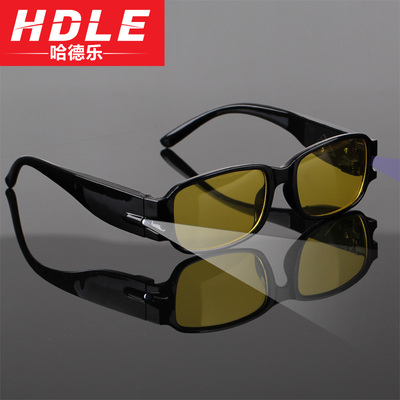 哈德乐品牌老花镜 韩国磁疗多功能带灯老花眼镜 远视镜夜视平光镜