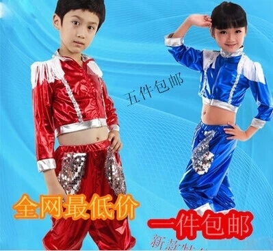 儿童爵士舞新款幼儿现代舞街舞表演服装小孩舞蹈服装男孩舞蹈服装