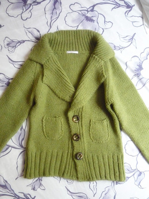 浅草绿 羊毛毛衣外套 购于意大利
