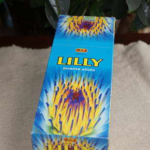 印度香 LILY-香水百合花 纯天然植物熏香 进口香薰 镇静安神RAJ牌