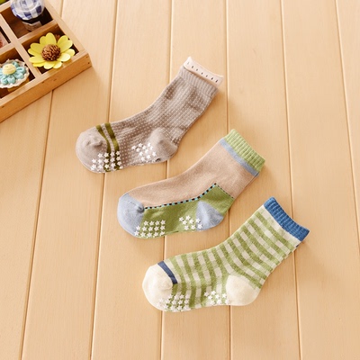 婴儿袜子0-3-6-12个月冬季宝宝棉袜加厚童袜纯棉1-3-5岁三双包邮