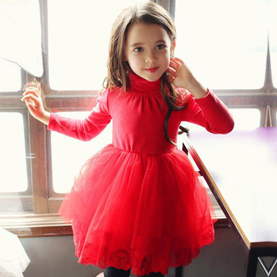 儿童2015冬童装 女童装冬季加厚韩版网纱小童 冬裙