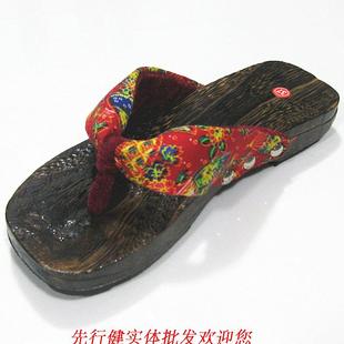 烧桐木日式坡跟木拖鞋COS女木鞋木屐女凉鞋预防脚气中跟家居韩版