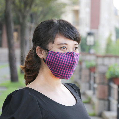 哈雷 秋冬格子男女成人防雾霾口罩 防PM2.5防尘口罩 时尚口罩