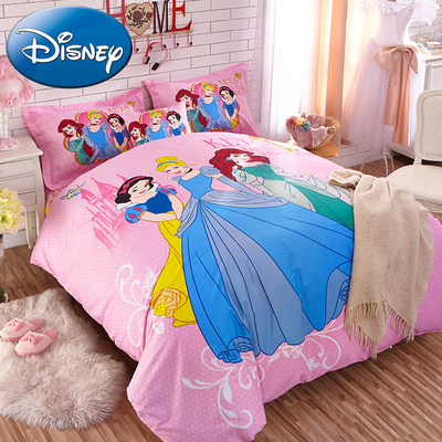 Disney/迪士尼纯棉卡通儿童四五件套 冰雪奇缘套件 被套床上用品