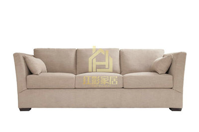 三人位沙发 美式乡村风格棉麻布艺沙发定做 HH家具