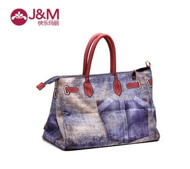包邮jm快乐玛丽潮酷欧美时尚女包斜跨包硬把手提包女士包B0052L
