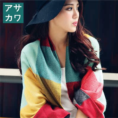 韩版秋冬天超长款女士披肩围巾两用空调超大加厚仿羊绒羊毛潮
