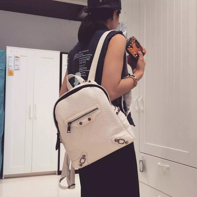 2015日韩夏新款潮pu软皮学院风双肩包包女休闲书包大容量旅行背包
