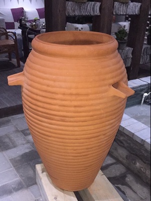 景观陶罐水景摆件一米高盆流水罐酒店花园庭院欧式小品装饰品