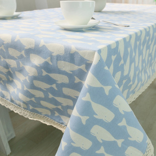 地中海风棉麻桌布餐垫波西米亚风冰箱布 家用餐桌布台布茶几盖巾