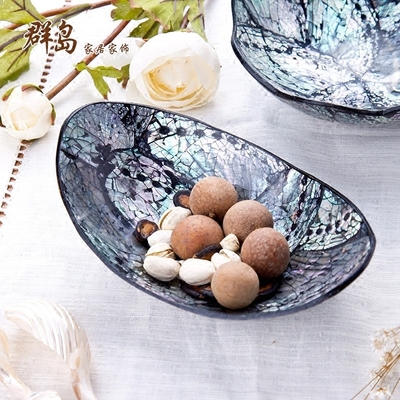 特价促销进口天然鲍鱼贝壳果盘果篮时尚装饰器皿餐具创意现代礼品