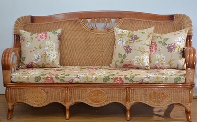 订做实木沙发布套藤沙发布套餐椅坐垫抱枕沙发垫花色海棉垫子