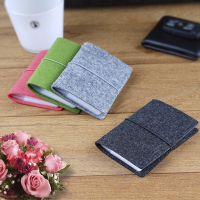 男女式韩国手工卡包时尚超薄证件卡片包夹毛毡多卡位包信用卡袋套