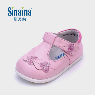 斯乃纳专柜2016春8个月-3岁女宝宝羊皮鞋 儿童学步鞋 宝宝童鞋女