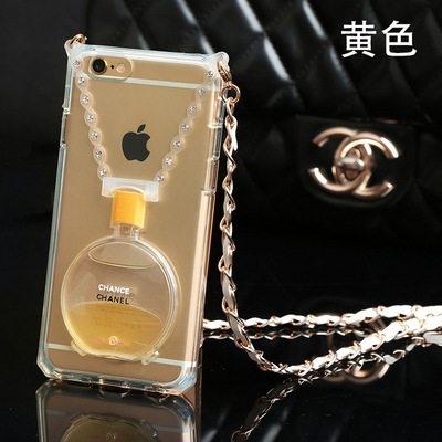 苹果6plus香水支架 iphone6硅胶套4.7挂绳5S手机壳透明5.5软壳女