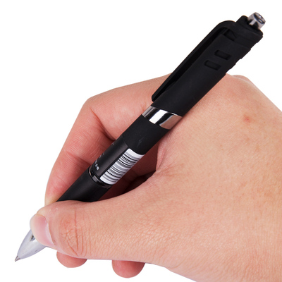 得力s01按动中性笔签字笔黑色红色学生水性笔0.5mm办公用品 包邮