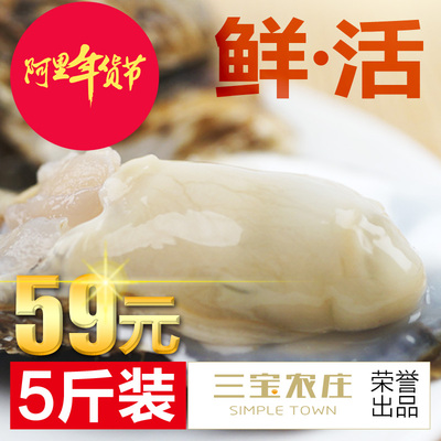 【三宝农庄】5斤装包邮鲜活乳山牡蛎特产生蚝新鲜带壳海蛎子烧烤