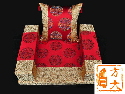官帽太师皇宫椅圈椅罗汉床中式红木沙发坐垫靠枕扶手方枕套装定做
