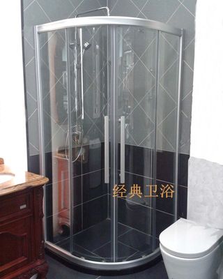 淋浴房简易弧扇型 3C认证防爆钢化玻璃 卫生间移门隔断淋浴房