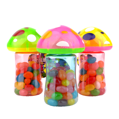 卡贝乐蘑幻王国罐装水果味彩色软糖 儿童零食品彩虹糖七彩糖果