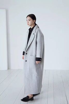 2015冬新款韩版女装长袖中长款SU毛呢外套羊毛呢大衣