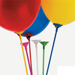 玩具气球托杆高硬度气球杆子纯色气球托杆气球配件杆子棒杆