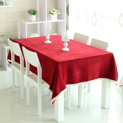 2015新款桌布简约茶几桌布桌布布艺纯色方台布 长桌饭桌盖巾