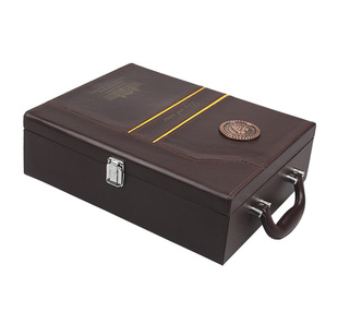 语琛红酒包装皮盒葡萄酒盒双支皮盒葡萄酒盒包装双支酒盒红酒盒