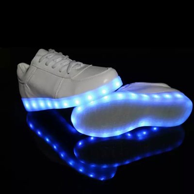 LED荧光鞋男鬼步舞鞋七彩发亮鞋USB充电发光鞋情侣灯光鞋亮光鞋女
