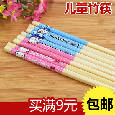 HELLO KITTY 叮当猫竹筷子 可爱卡通筷子 高级天然竹筷 儿童筷子
