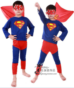 万圣节鬼节装饰紧身衣超人服蜘蛛侠服 派对聚会儿童舞台表演服