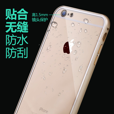 iPhone6plus金属边框透明后盖iPhone6手机壳A1586/9保护套薄A1593