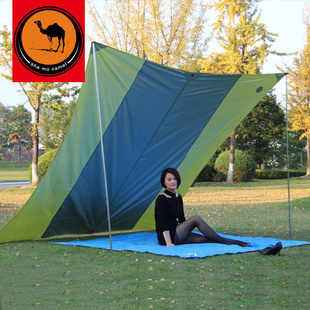 户外地席式天幕帐篷 遮阳篷 雨棚多人帐篷 3米超大地布坐垫野餐垫