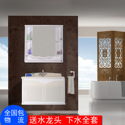 A.K欧式平板卫浴浴室柜 整体人造玉石翅膀挂墙式洗漱台面盆组合柜