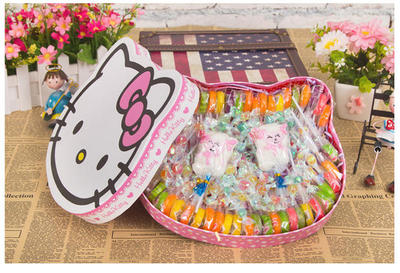 水果切片棉花糖礼盒装 儿童零食大礼包组合情人节创意礼物送女友