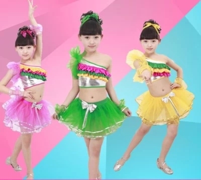 六一儿童演出服亮片女童舞蹈服少儿跳舞幼儿表演服纱裙拉丁舞裙