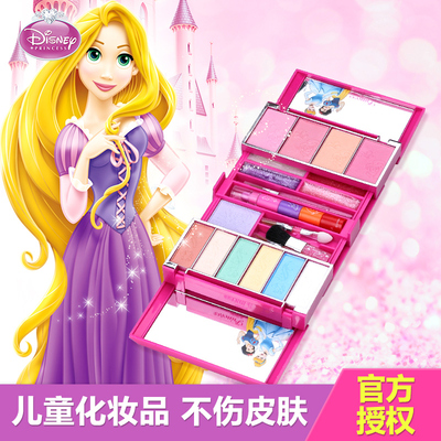 正品迪士尼公主女童化妆盒儿童礼品小孩六一61化妆品表演彩妆套装