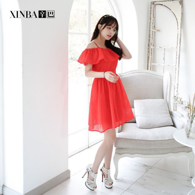 新款韩版时尚修身短袖吊带公主连衣裙XB8668单件套头棉SLM短裙
