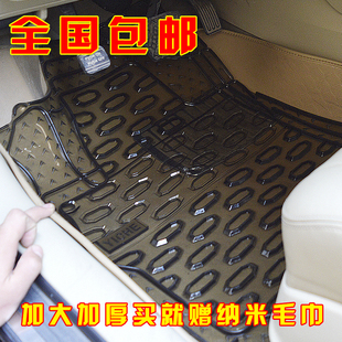 丰田RAV4汉兰达卡罗拉凯美瑞加厚透明乳胶塑料防水PVC汽车脚垫