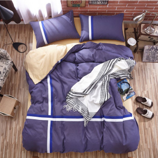 夏季纯色四件套1.5学生宿舍床单人三件套床上用品被单被套1.8m2.0
