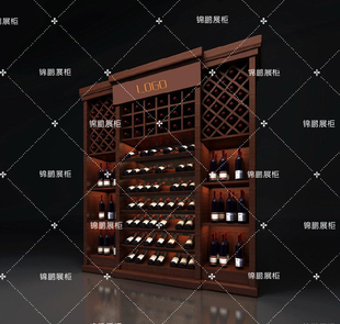 免漆 酒窖红酒展示柜葡萄酒货架原木展示架红酒货架精品展示架