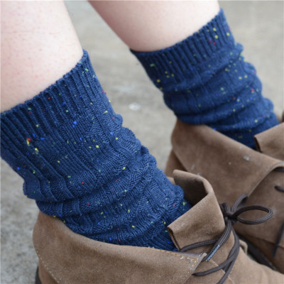 袜子女秋冬堆堆袜粗线复古韩国可爱女士棉袜森系民族风短靴袜包邮