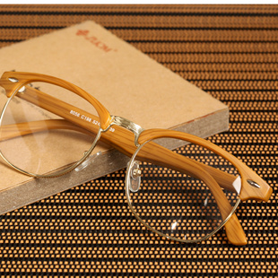 乐邦tr90眼镜 复古眼镜框个性男女款近视镜架金属半框文艺眼镜